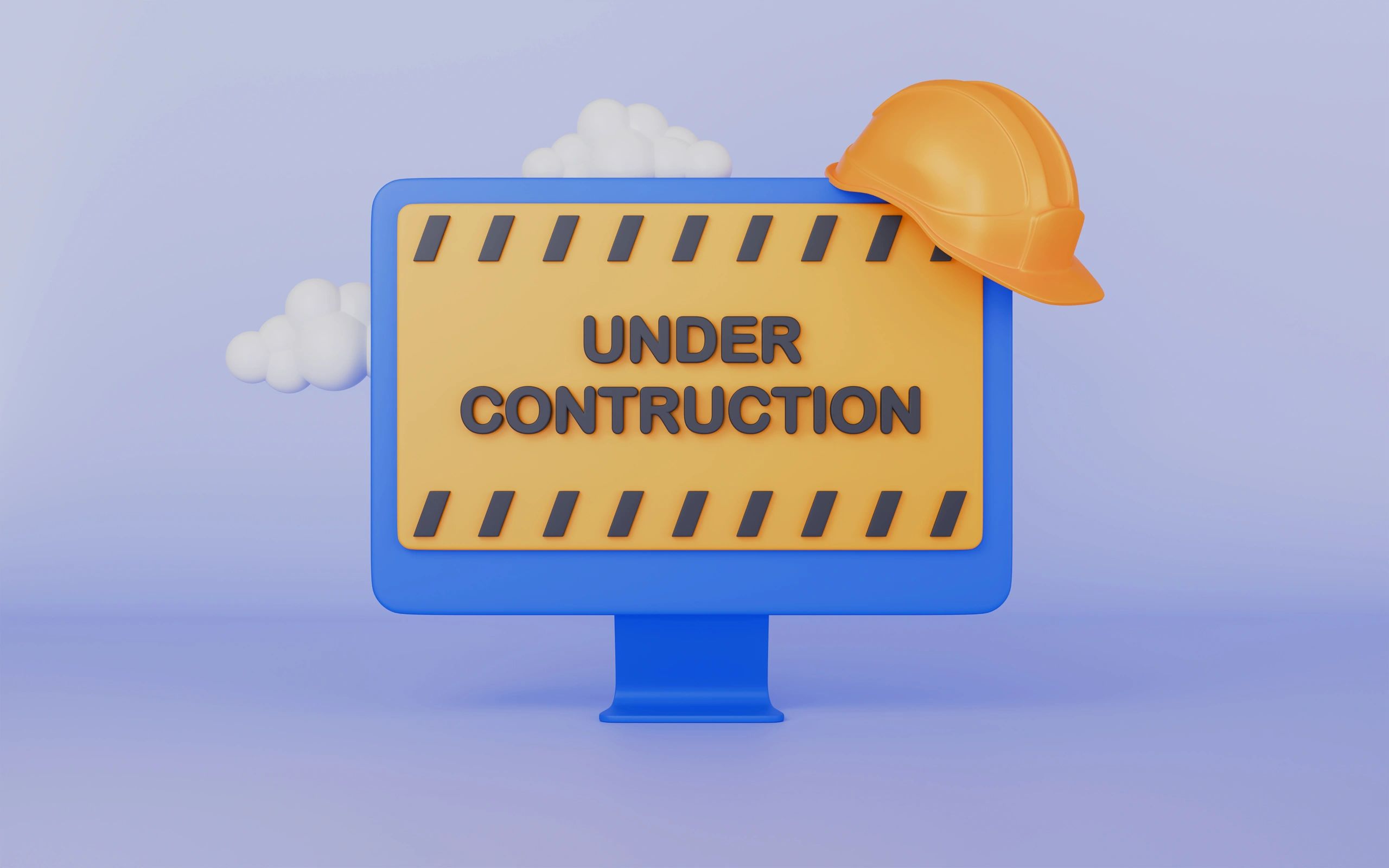 minimalist website under construction